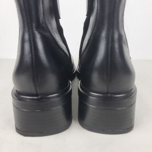 Franco Sarto Chelsea Black Leather Ankle Boots Size 6M - Picture 11 of 15